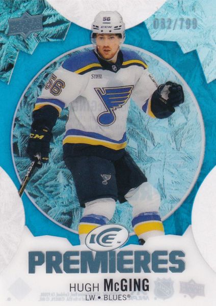 insert RC karta HUGH McGING 23-24 UD Ice Premieres Blue /799